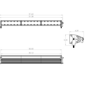 ไฟแต่ง Baja designs offroad light bar OnX6, Amber 30 นิ้ว